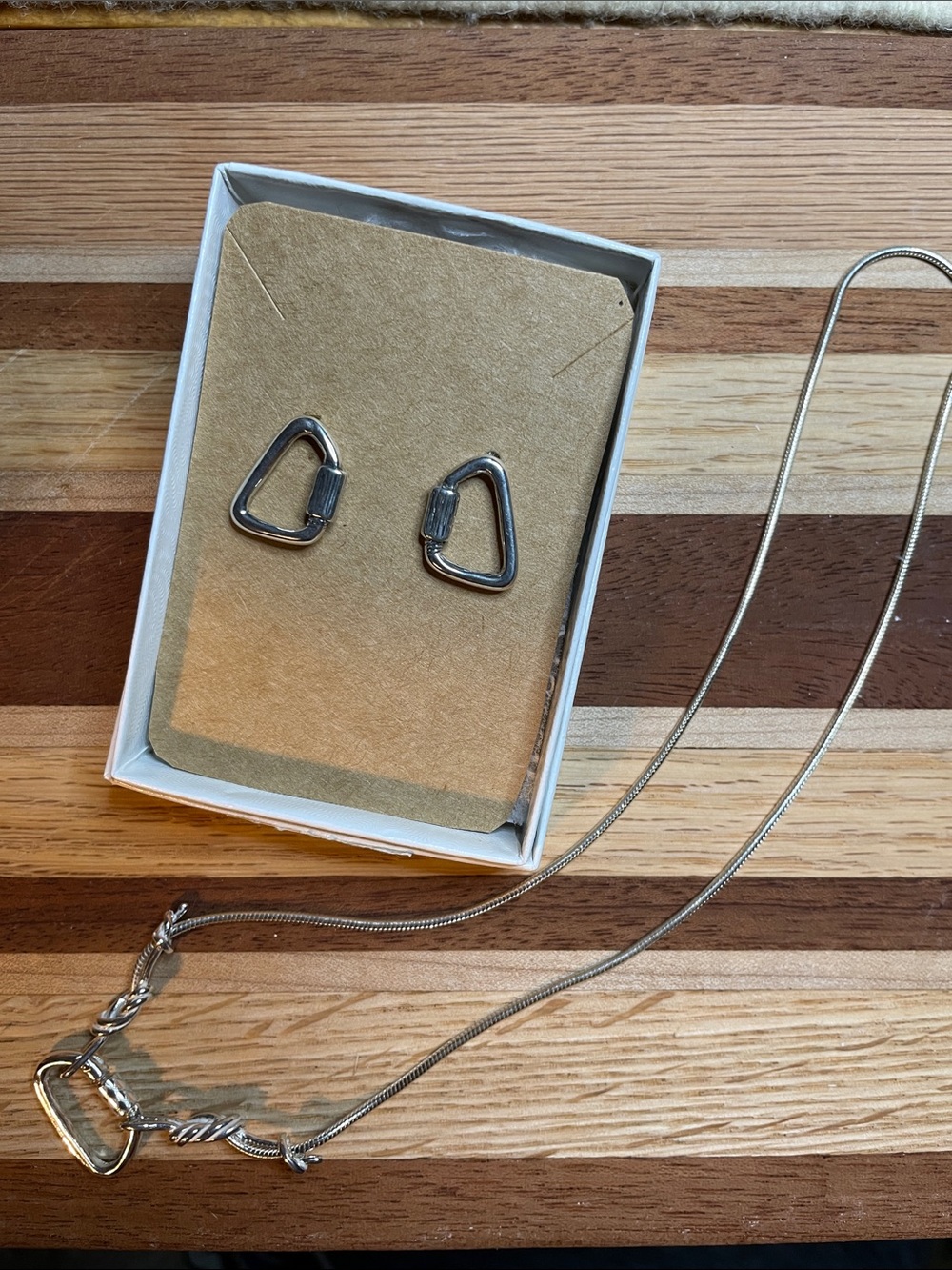 Vintage Horns Jewelry Sterling Silver Earrings and Pendant. Set 15.78 Grams